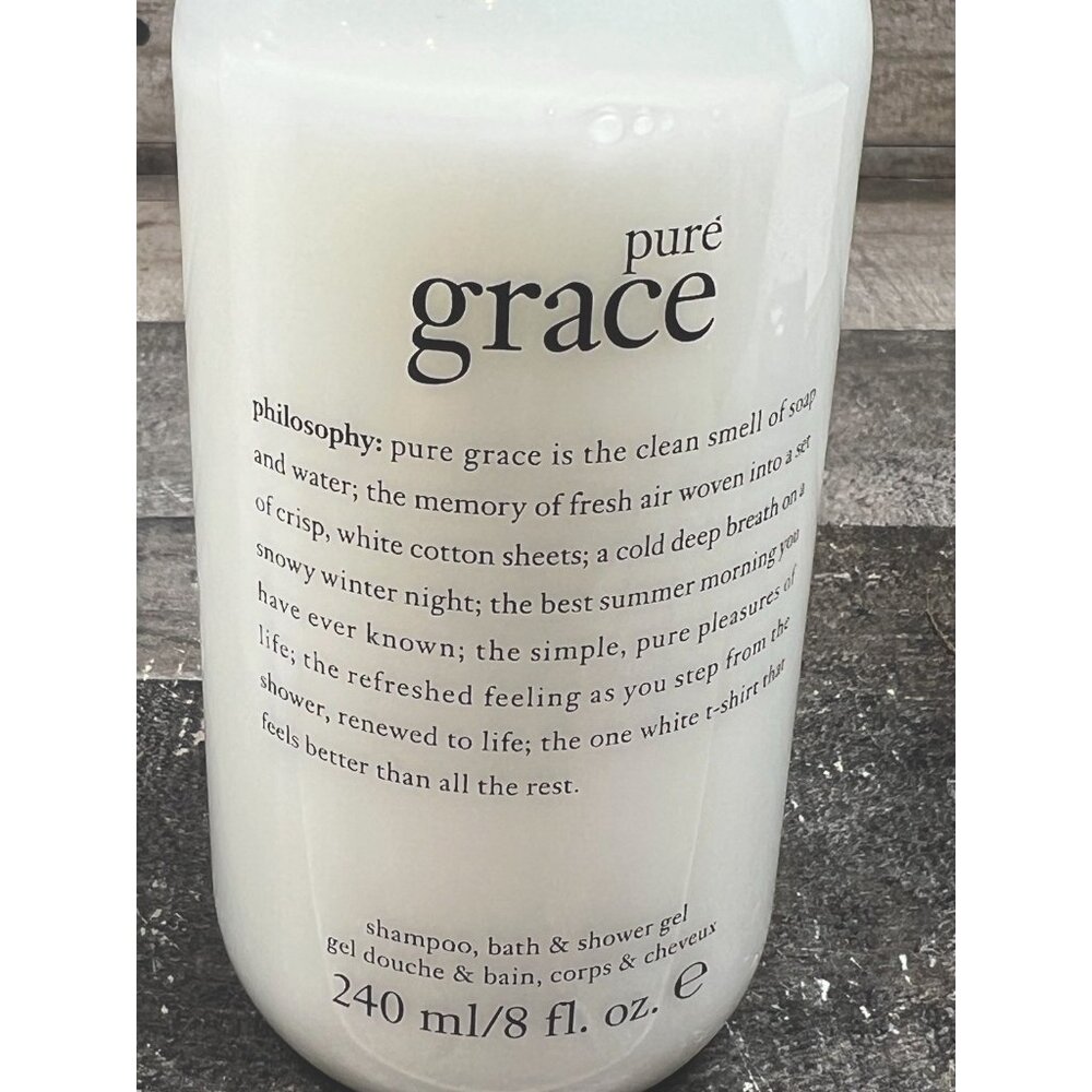 PHILOSOPHY PURE GRACE SHAMPOO,BATH &SHOWER GEL &BODY LOTION 8FLOZ - Picture 4 of 5